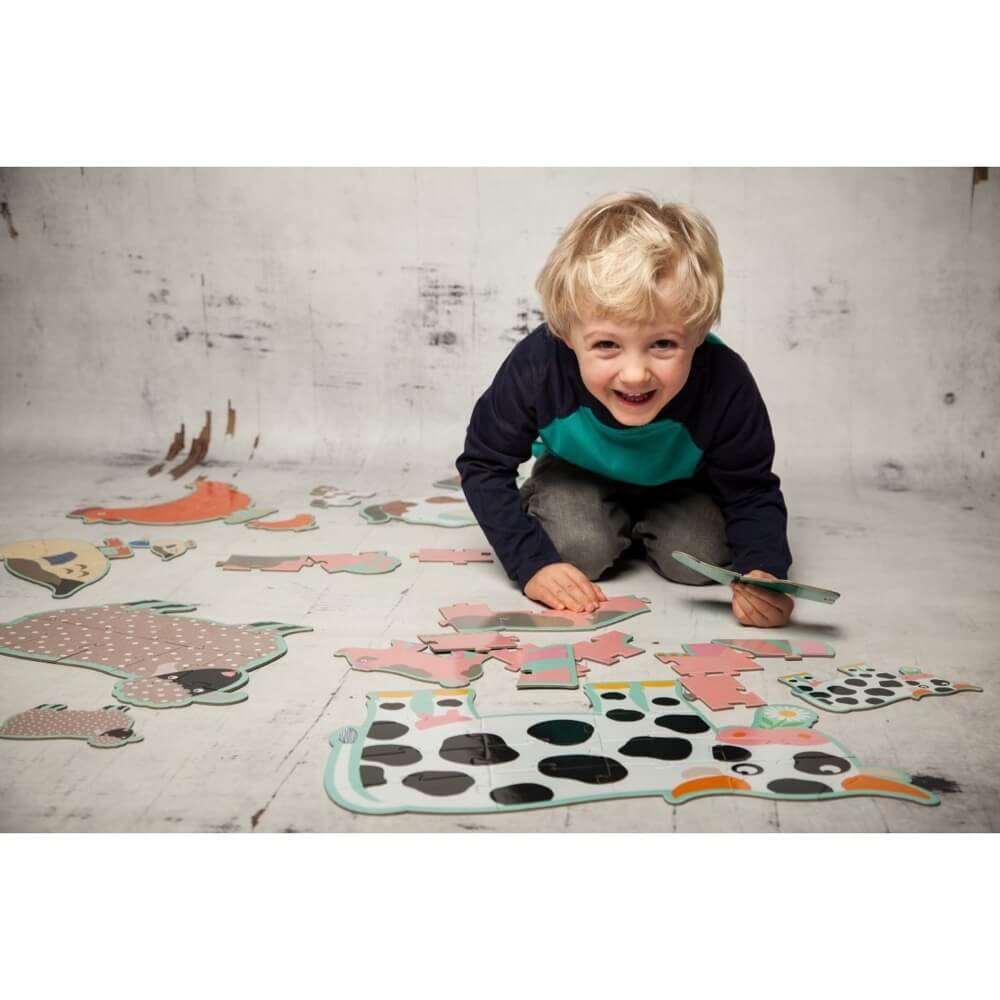 Casse - têtes (6) géants - Honoré et ses amis (9 à 15 mcx) - Casse - têtes - Boutique LeoLudo - Djeco