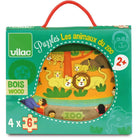 Casse - têtes en bois - Les animaux du zoo (4 x 6 pcs) - Casse - têtes - Boutique LeoLudo - Vilac