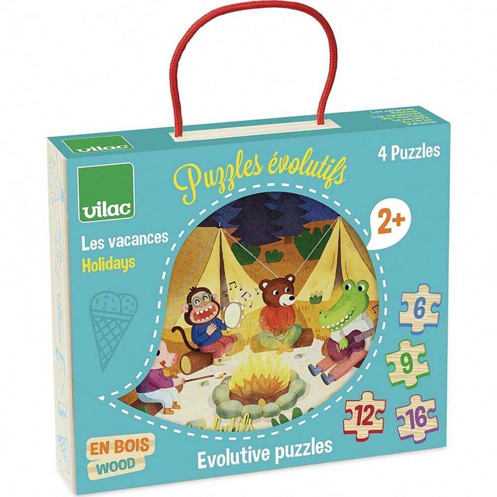 Casse - têtes évolutifs en bois - Les vacances - Casse - têtes - Boutique LeoLudo - Vilac