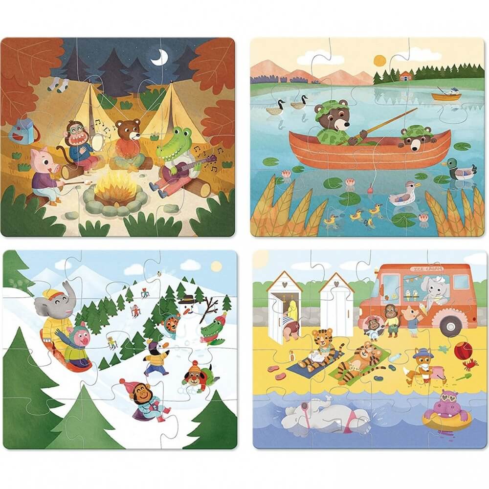 Casse - têtes évolutifs en bois - Les vacances - Casse - têtes - Boutique LeoLudo - Vilac