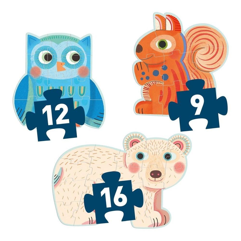 Casse - têtes géants - Dans la forêt (9 à 16 pcs) - Casse - têtes - Boutique LeoLudo - Djeco