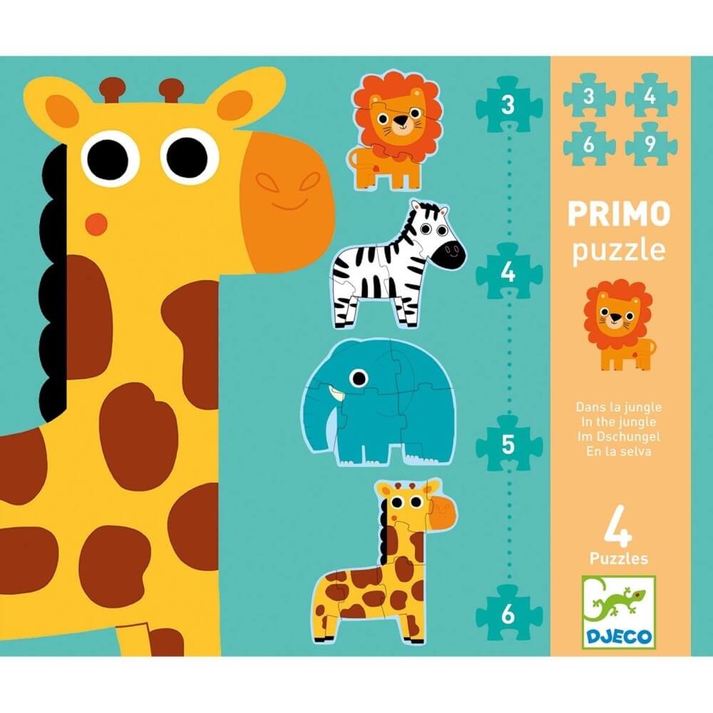 Casse - têtes Primo - Dans la jungle (3 à 6 pcs) - Casse - têtes - Boutique LeoLudo - Djeco