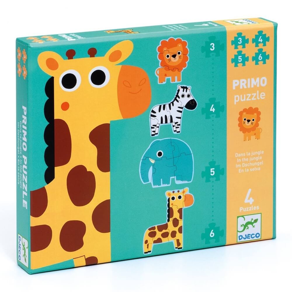 Casse - têtes Primo - Dans la jungle (3 à 6 pcs) - Casse - têtes - Boutique LeoLudo - Djeco