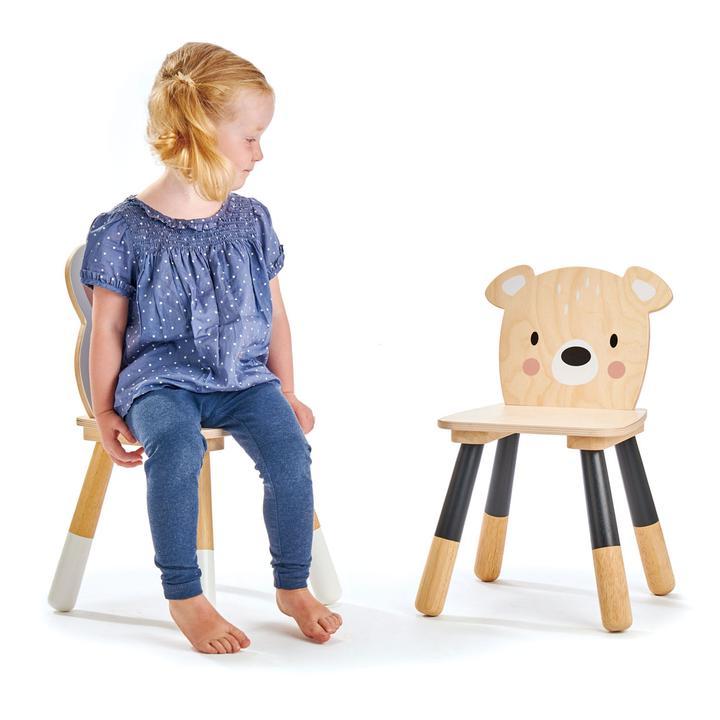 Chaise en bois Ours de la Forêt de Tender Leaf Toys - Boutique LeoLudo