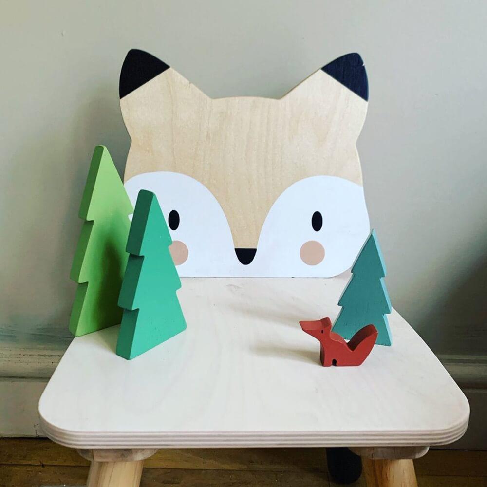 Chaise en bois Renard de la Forêt - Meubles - Boutique LeoLudo - Tender Leaf Toys