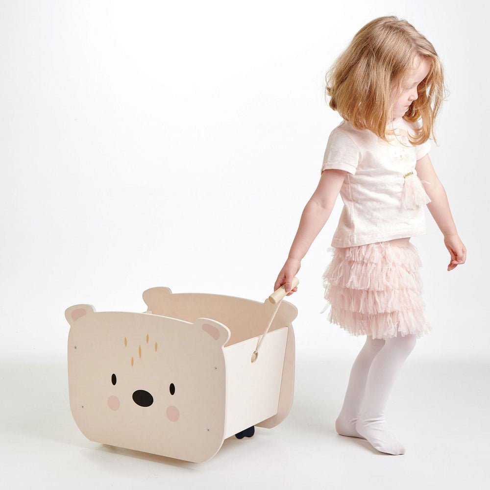 Chariot coffre Ours à tirer - Meubles - Boutique LeoLudo - Tender Leaf Toys
