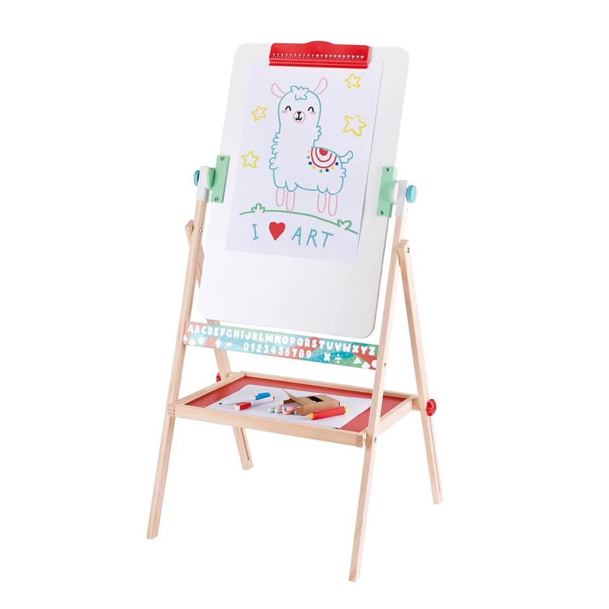 Chevalet double face Flip Flat avec craies + marqueurs-Hape-Boutique LeoLudo