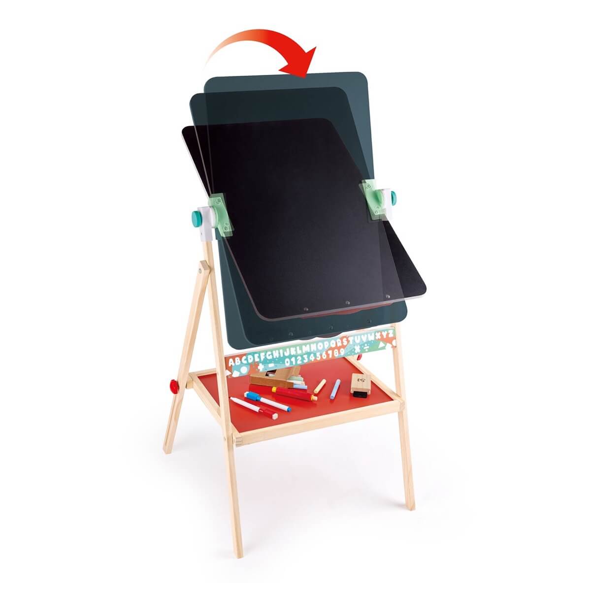 Chevalet pivotant et pliable Flip Flat avec craies + marqueurs - Art & bricolage - Boutique LeoLudo - Hape