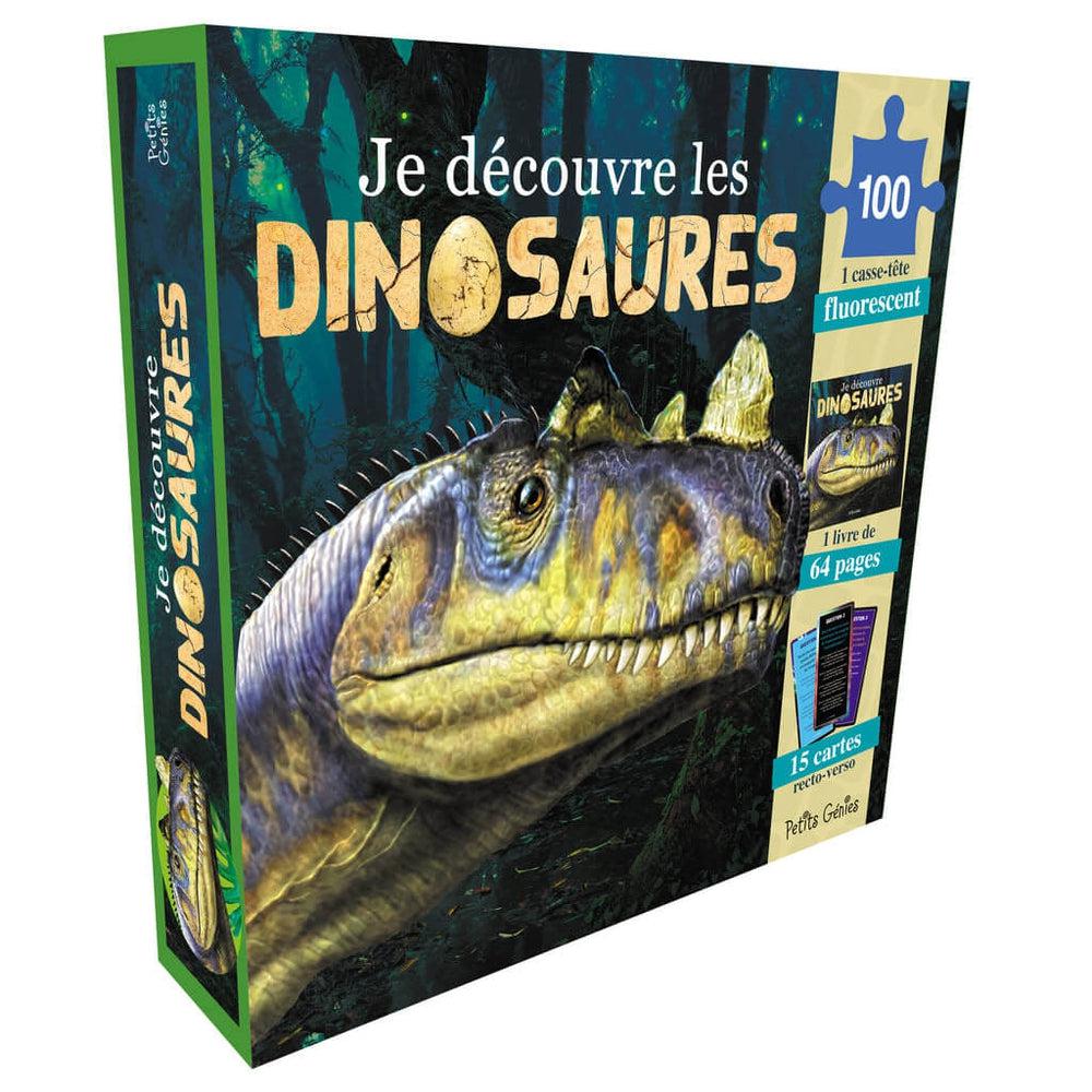 Coffret avec casse-tête - Je découvre les dinosaures-Livres-Petits Génies-Boutique LeoLudo