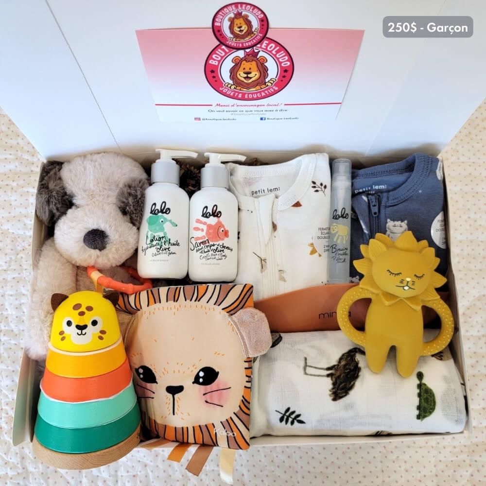 Coffret cadeau de naissance et shower de bébé - Ensembles cadeaux - Boutique LeoLudo - LeoLudo