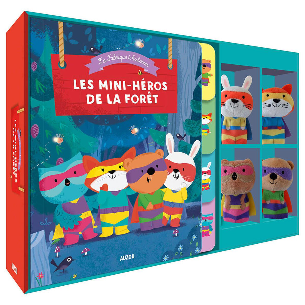 Coffret livres + marionnettes - Les mini-héros de la forêt-Auzou-Boutique LeoLudo