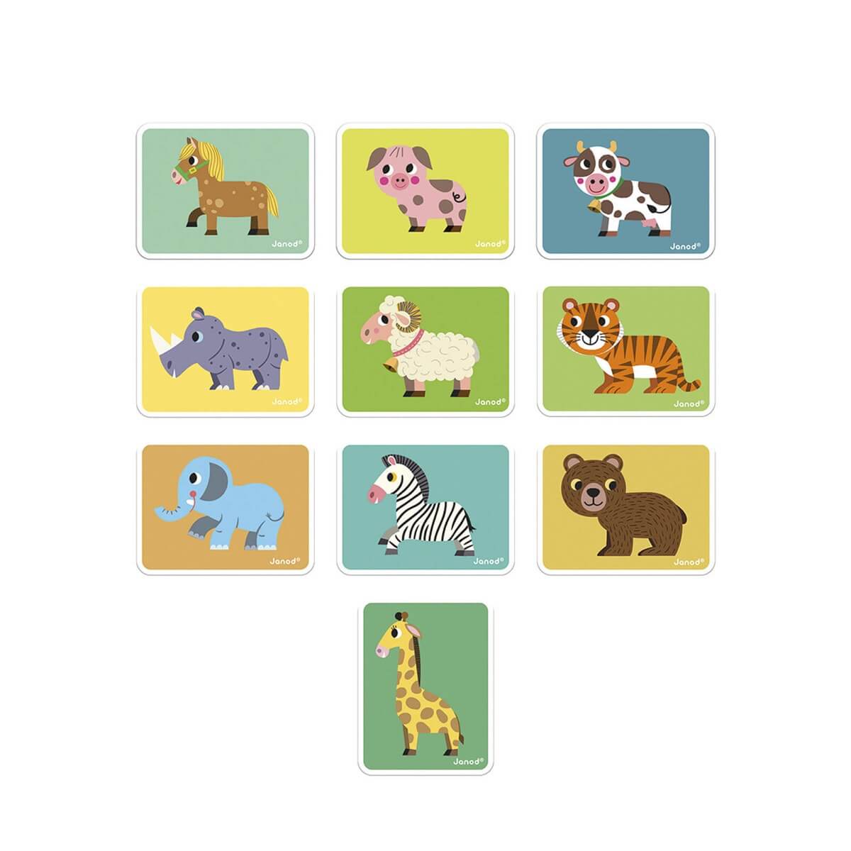 Coffret magnétique - Animaux (30 mcx) - Jeux magnétiques - Boutique LeoLudo - Janod