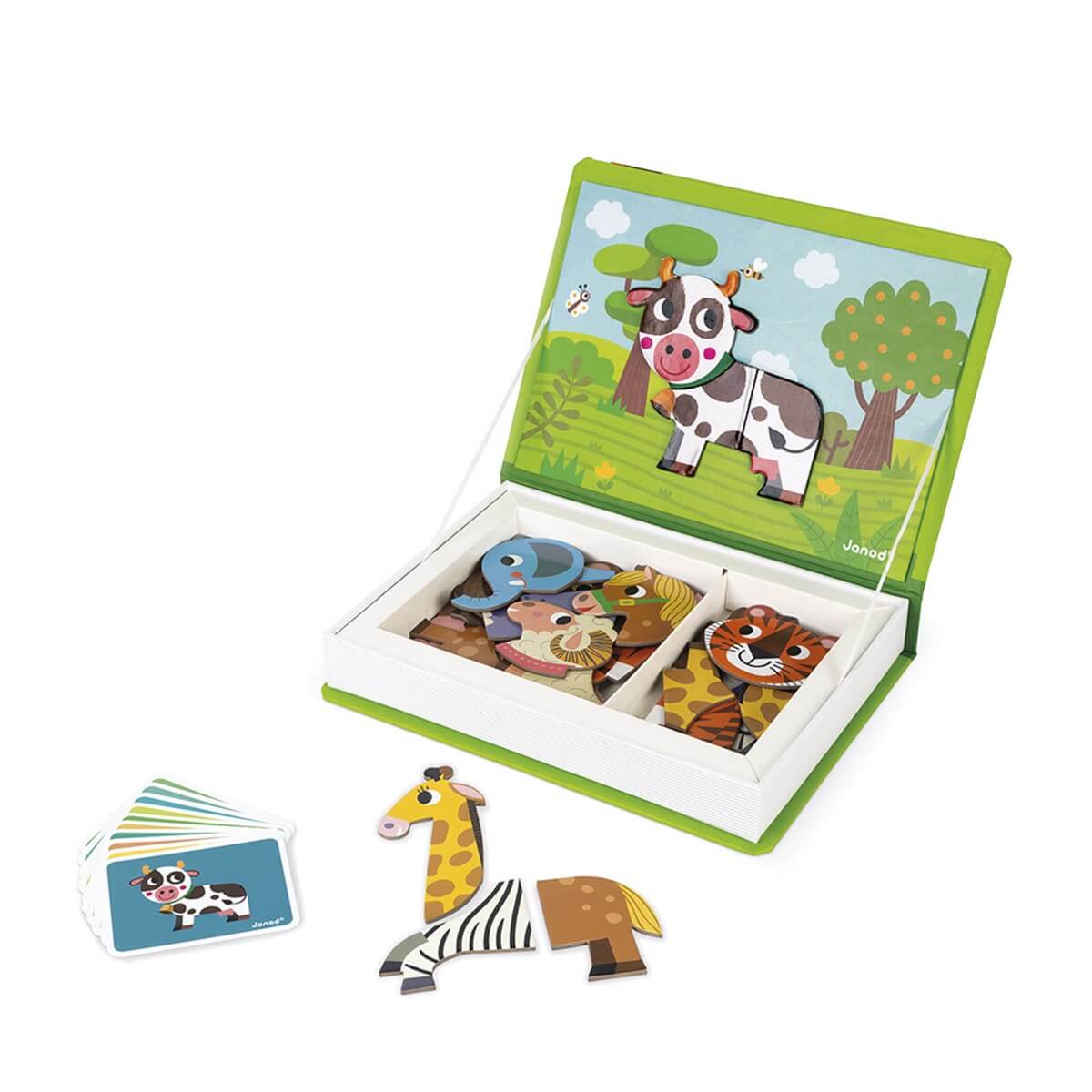 Coffret magnétique - Animaux (30 mcx) - Jeux magnétiques - Boutique LeoLudo - Janod