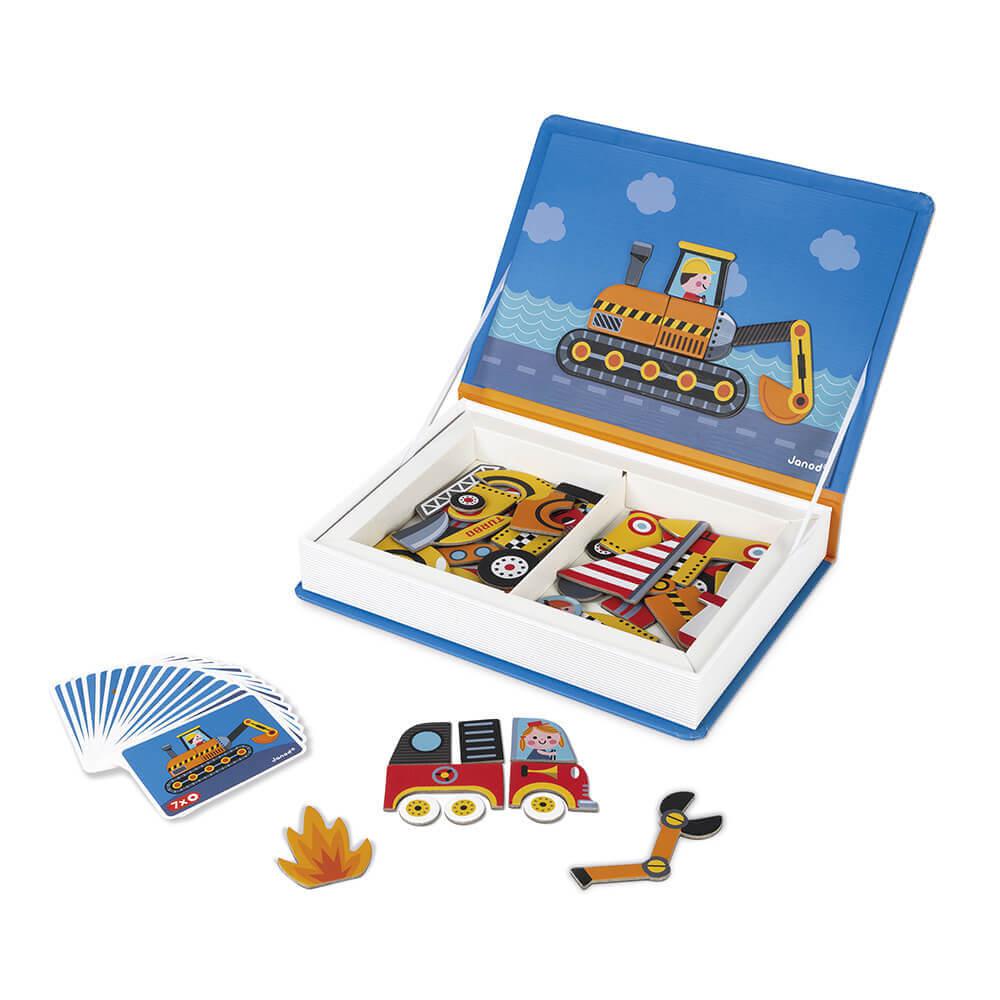 Coffret magnétique - Bolides (50 mcx) - Jeux magnétiques - Boutique LeoLudo - Janod