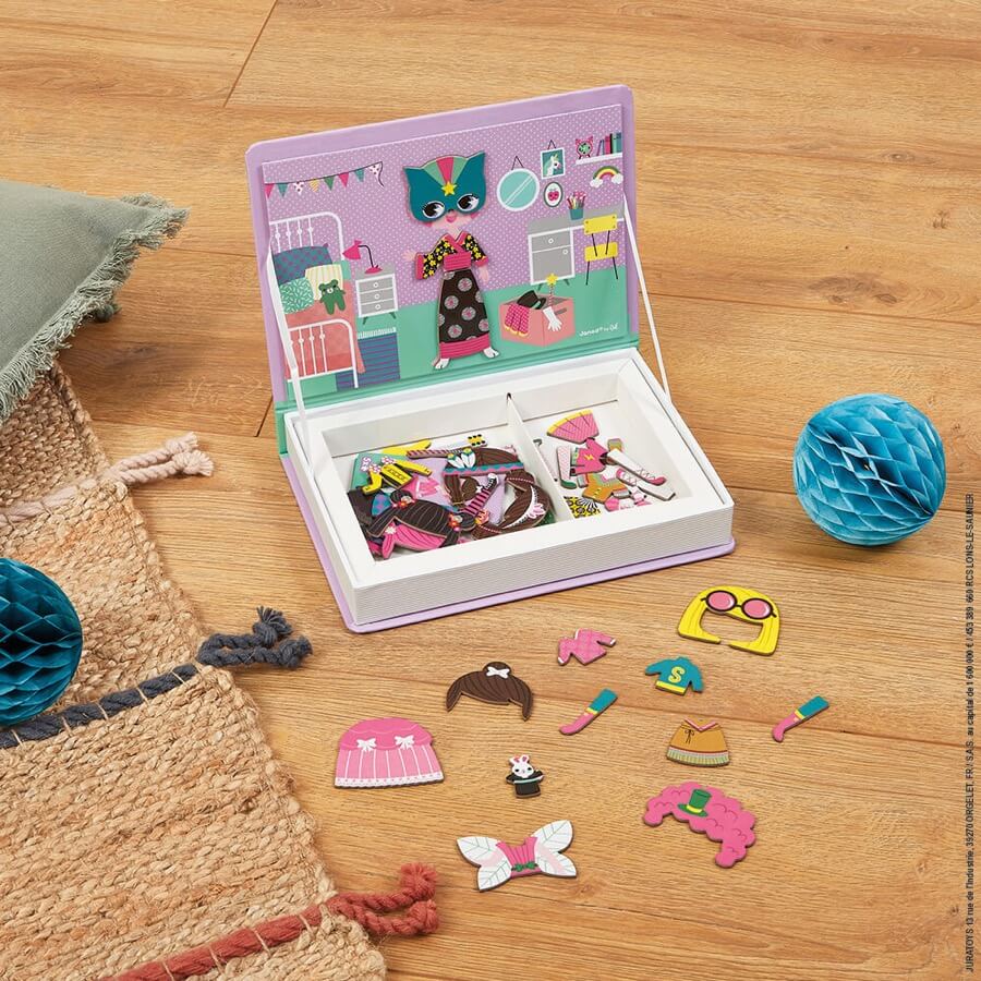 Coffret magnétique - Déguisement de filles (54 mcx) - Jeux magnétiques - Boutique LeoLudo - Janod