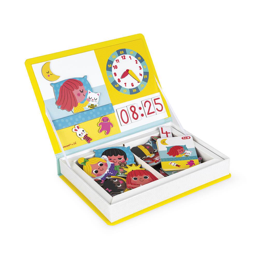 Coffret magnétique - J'apprends l'heure (75 mcx) - Jeux magnétiques - Boutique LeoLudo - Janod