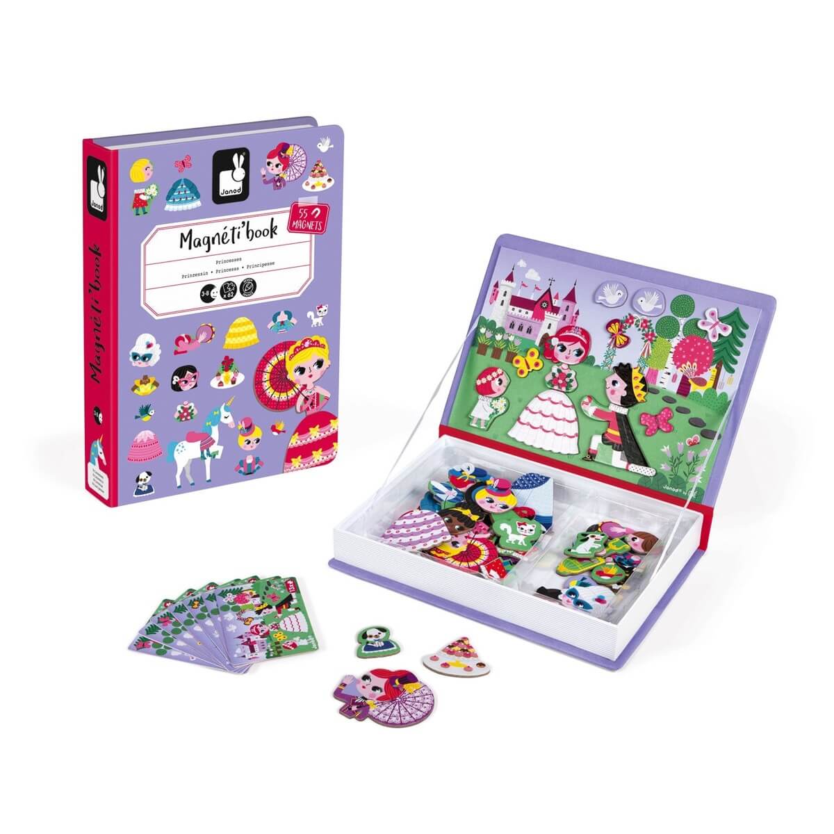 Coffret magnétique - Princesses (55 mcx) - Jeux magnétiques - Boutique LeoLudo - Janod