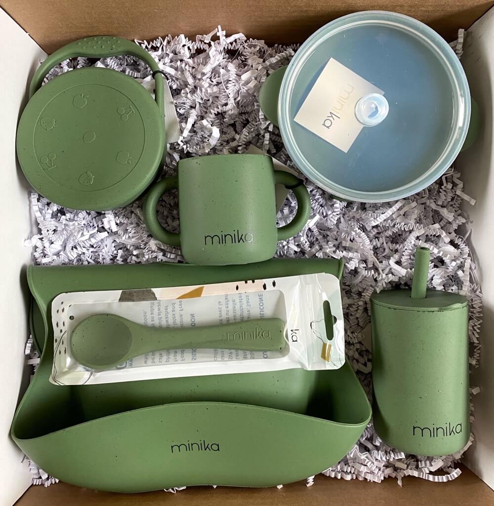 Coffret repas en silicone - choix de couleur - Ensembles cadeaux - Boutique LeoLudo - Minika