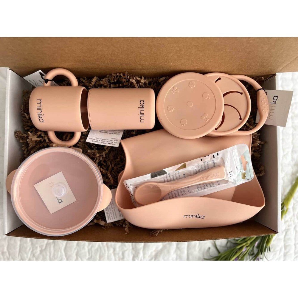 Coffret repas en silicone - choix de couleur - Ensembles cadeaux - Boutique LeoLudo - Minika