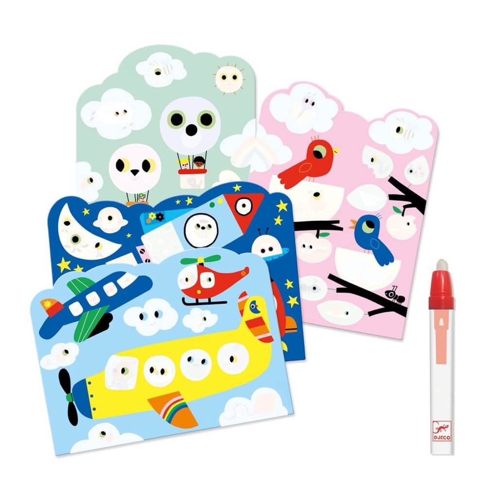 Coloriage à l'eau - Caché dans le ciel - Art & bricolage - Boutique LeoLudo - Djeco