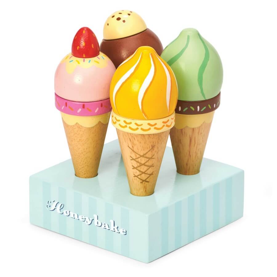 Cornets de crème glacée Honeybake-Jouet d'imitation-Le Toy Van-Boutique LeoLudo