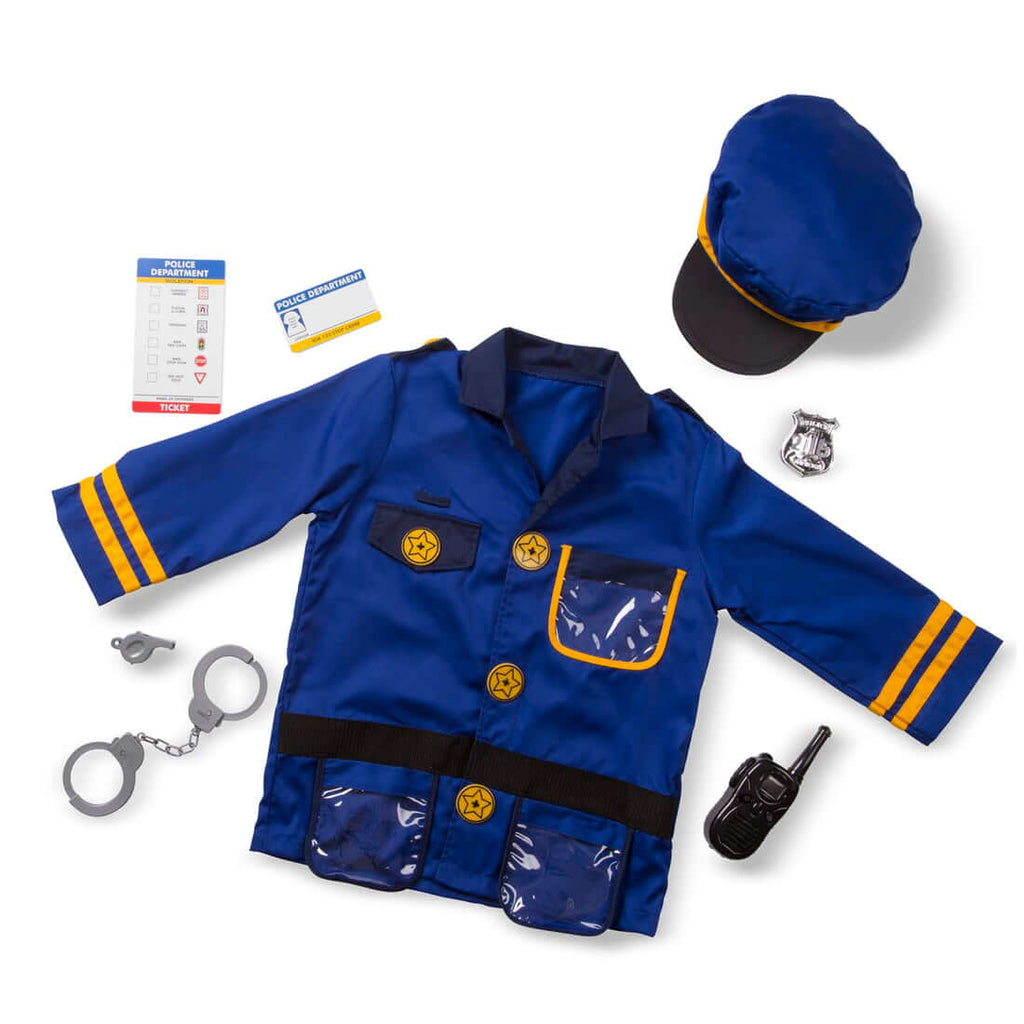 TiaoBug Enfant Chapeau de Déguisement Pompier Police Ingénieur Casque Jeu  de Rôle Accessoire Costume Carnaval Bleu Taille Uni