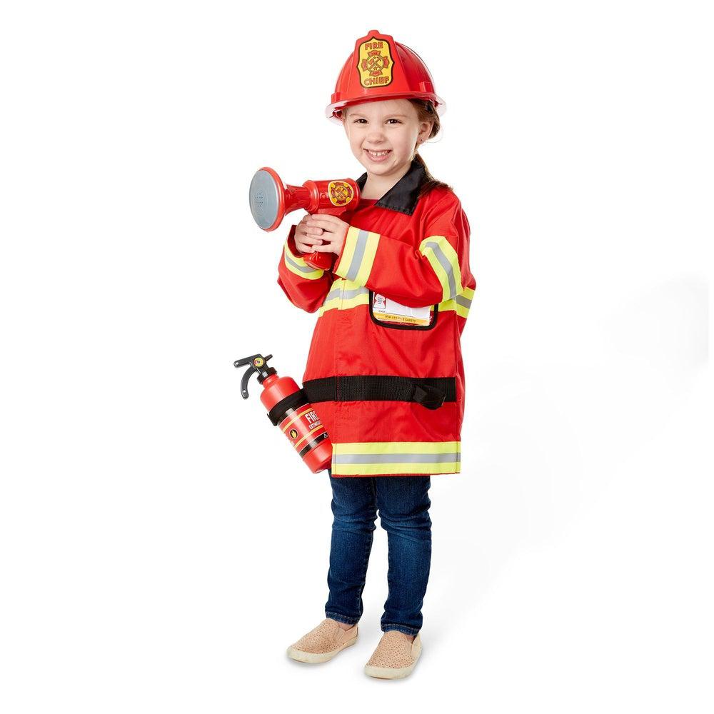Toyvian 4 Pièces Pompier Habiller Accessoire De Costume De Pompier  Cotillons De Pompier Casquette Pompier Jeu De Simulation D