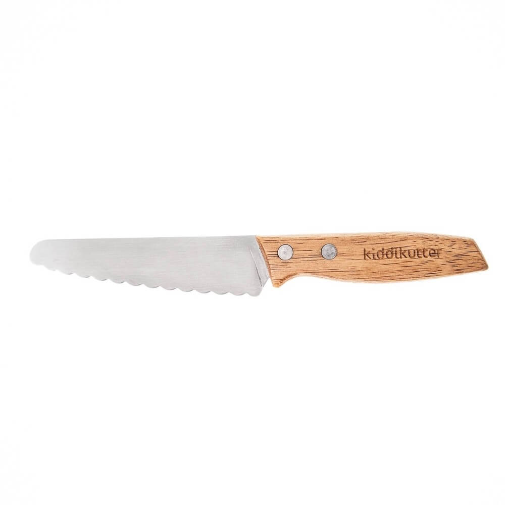 Couteau sécuritaire pour enfant KiddiKutter (manche en bois)-KiddiKutter-Boutique LeoLudo