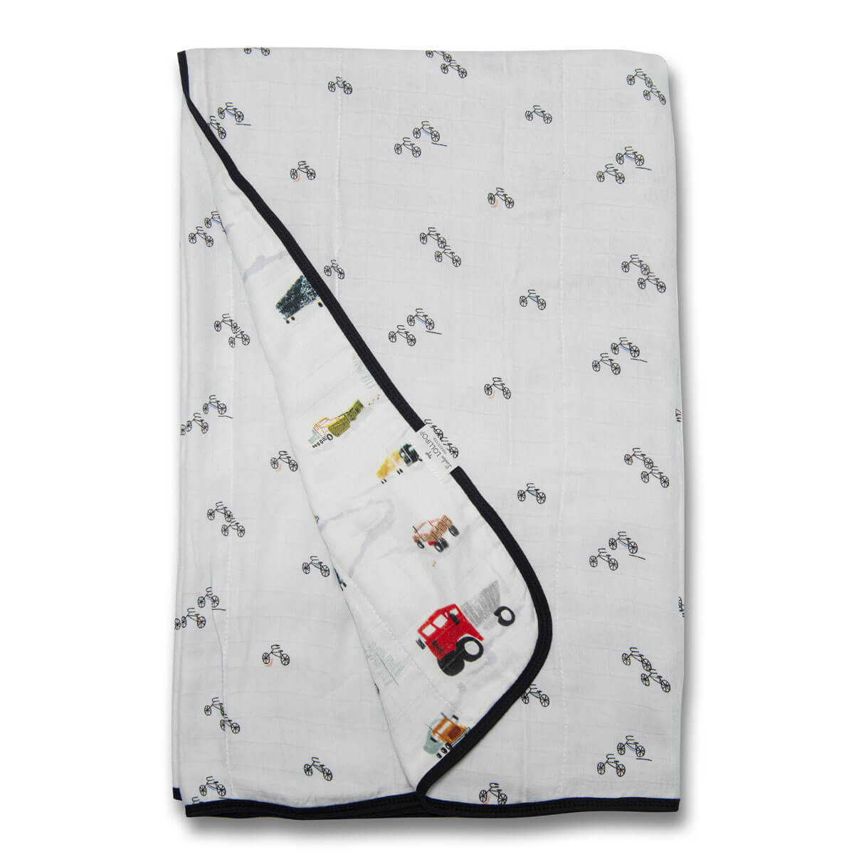 Couverture de couette en mousseline - Camions joyeux-Loulou LOLLIPOP-Boutique LeoLudo