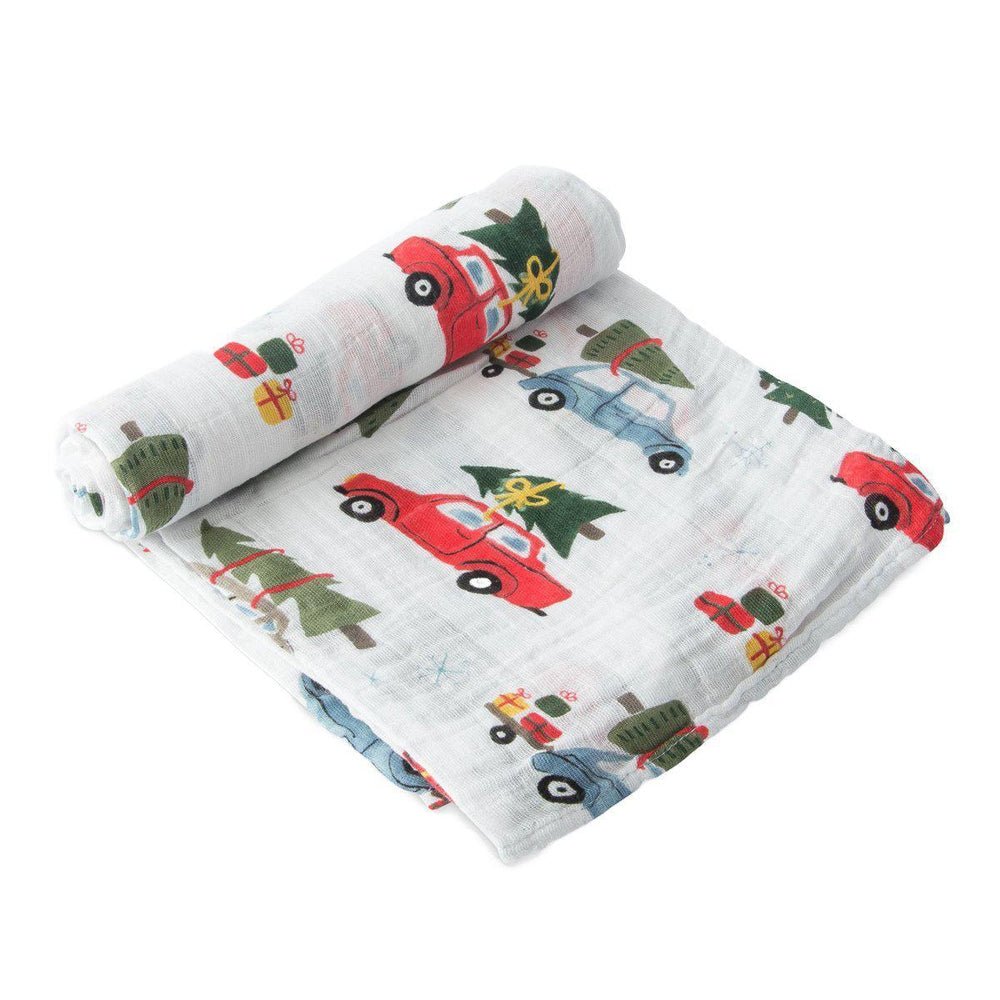 Couverture en mousseline de coton - Holiday Haul - Couvertures - Boutique LeoLudo - Little Unicorn