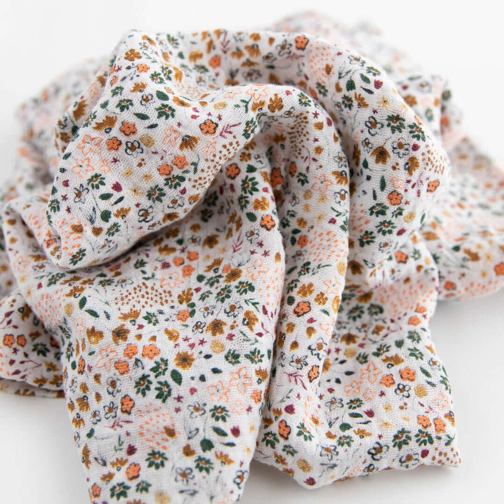 Couvertures en mousseline de coton - Pressed Petals (paquet de 3)-Little Unicorn-Boutique LeoLudo
