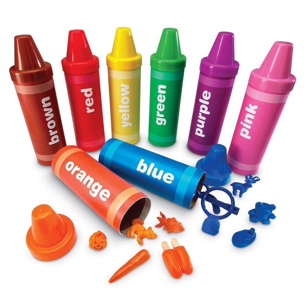 Crayons de triage arc - en - ciel - Jeux éducatifs - Boutique LeoLudo - Learning Resources