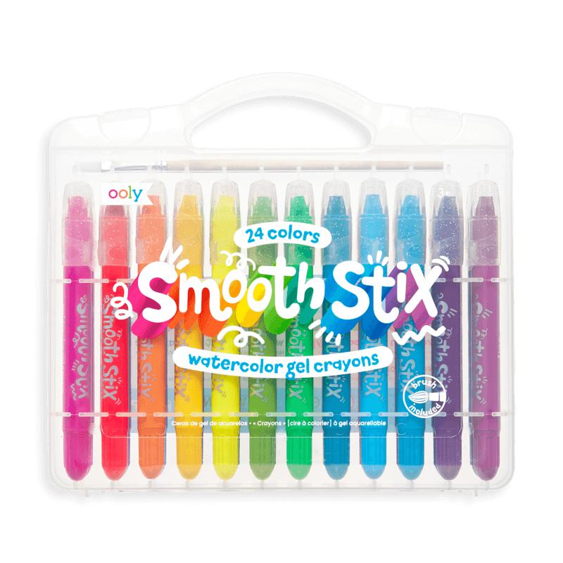 Crayons gel aquarelle Smooth Stix (lot de 24 + pinceau)-Bricolage-OOLY-Boutique LeoLudo