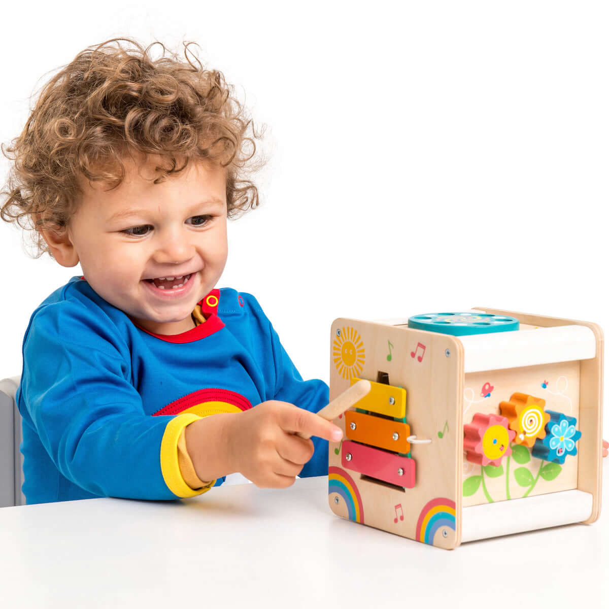 Cube d'activités Petilou - Jouets d'éveil - Boutique LeoLudo - Le Toy Van