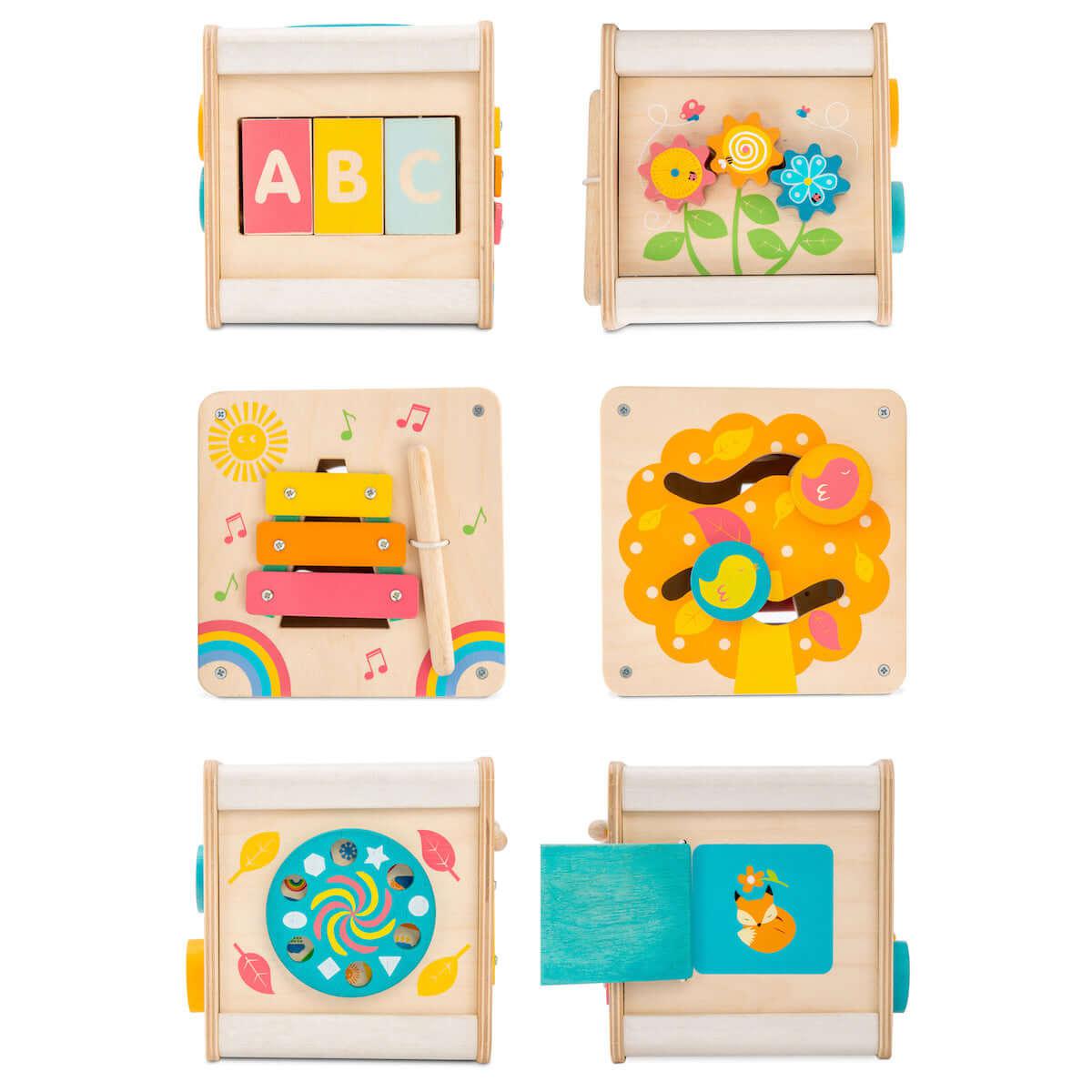 Cube d'activités Petilou - Jouets d'éveil - Boutique LeoLudo - Le Toy Van