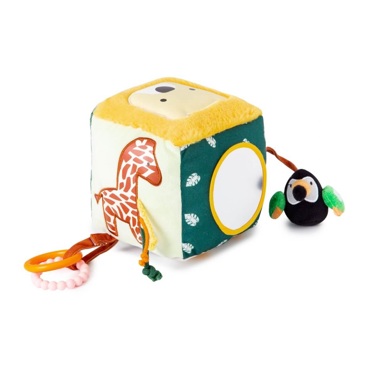 Cube d'activités sensorielles en tissu - Jungle - Jouets d'éveil - Boutique LeoLudo - Little Big Friends