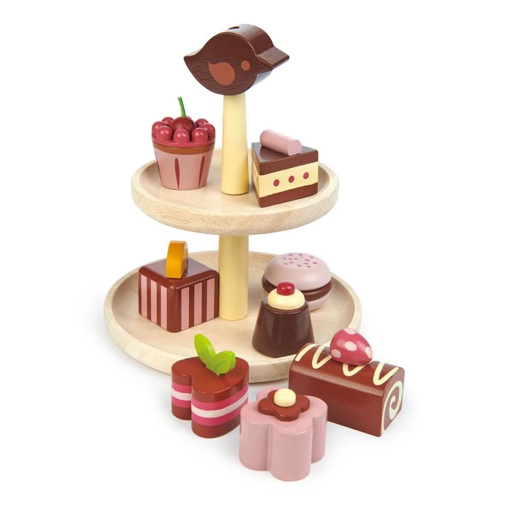 Desserts chocolatés en bois-Jouet d'imitation-Tender Leaf Toys-Boutique LeoLudo