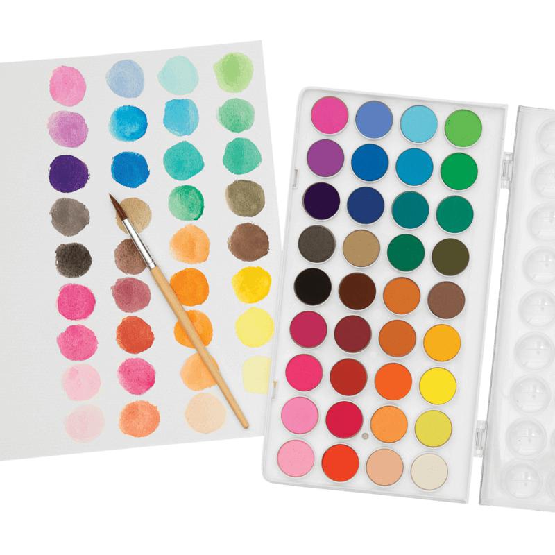 Dosettes de peinture à l'aquarelle (36 couleurs)-OOLY-Boutique LeoLudo
