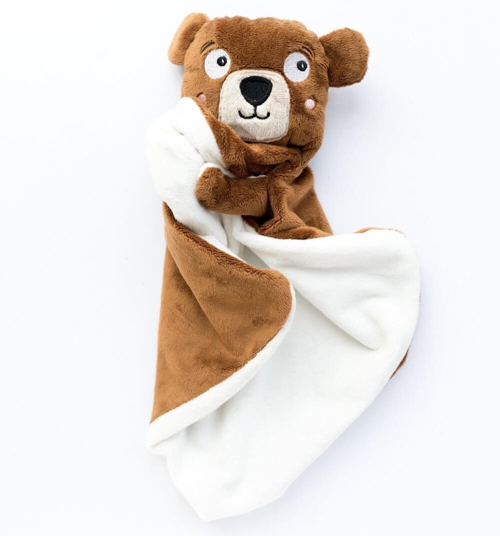 Doudou Winston l'ours brun -Peluches- Boutique LeoLudo-Veille sur toi