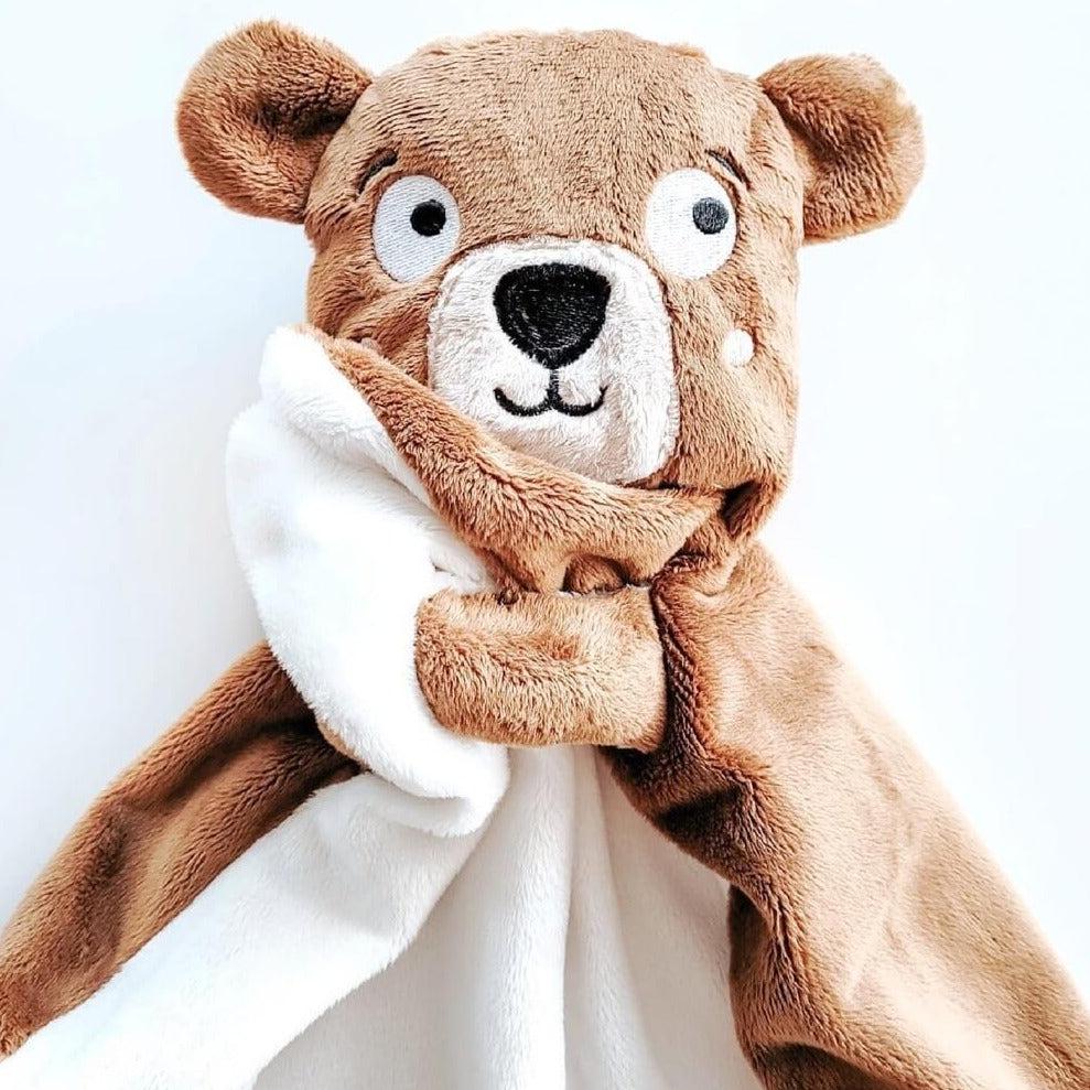 Doudou Winston l'ours brun -Peluches- Boutique LeoLudo-Veille sur toi