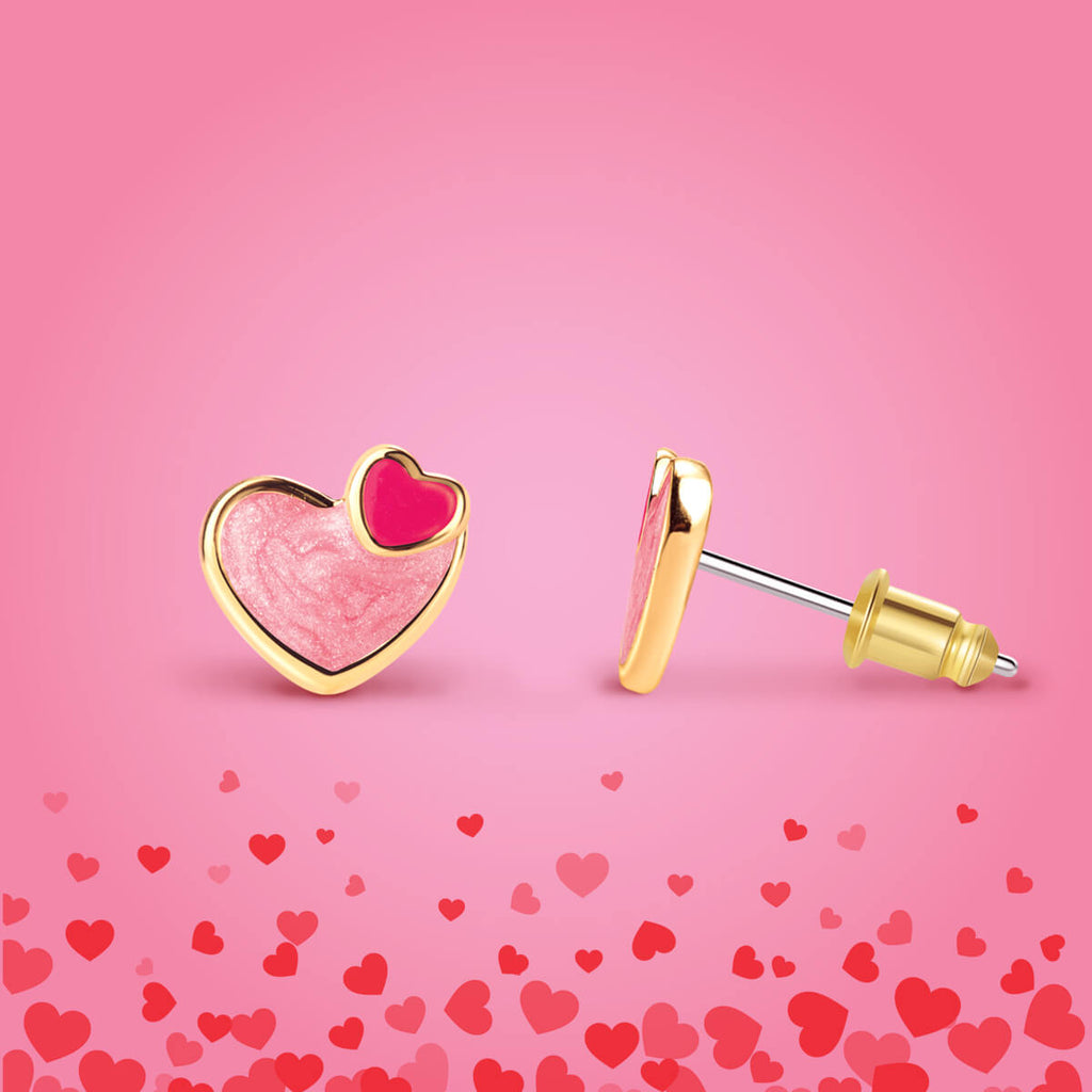 Ensemble cadeau collier + boucles d'oreilles de fantaisies - Coeur à coeur-Girl Nation-Boutique LeoLudo