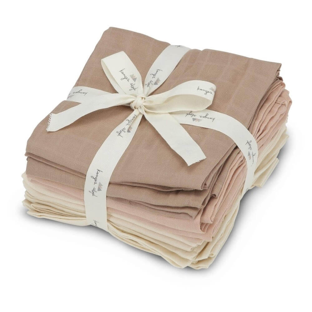 Ensemble de 10 mousselines - Tons doux-Konges Slojd-Boutique LeoLudo