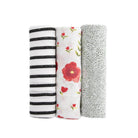 Ensemble de 3 couvertures en mousseline de coton - Summer Poppy 2 - Couvertures - Boutique LeoLudo - Little Unicorn
