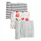 Ensemble de 3 couvertures en mousseline de coton - Summer Poppy 2 - Couvertures - Boutique LeoLudo - Little Unicorn