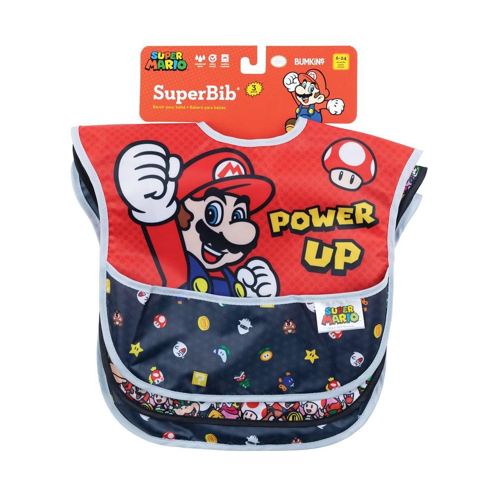 Ensemble de 3 Super bavettes Super Mario-Bumkins-Boutique LeoLudo