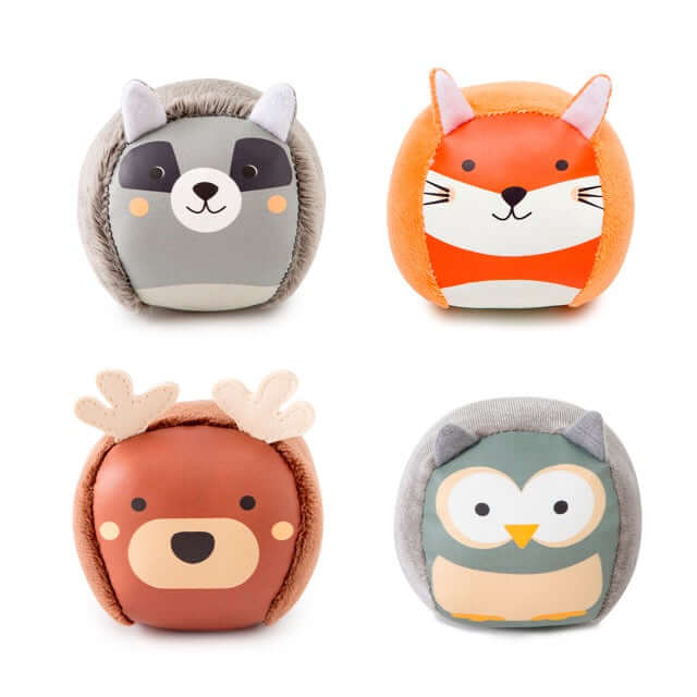 Ensemble de 4 balles doudous Doodballs - Forêt - Jouets d'éveil - Boutique LeoLudo - Little Big Friends