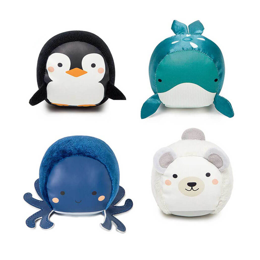 Ensemble de 4 balles doudous Doodballs - Océan - Jouets d'éveil - Boutique LeoLudo - Little Big Friends