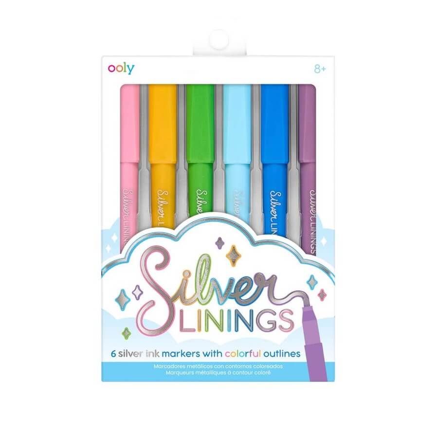 Ensemble de 6 marqueurs de contour Silver Linings - Art & bricolage - Boutique LeoLudo - OOLY