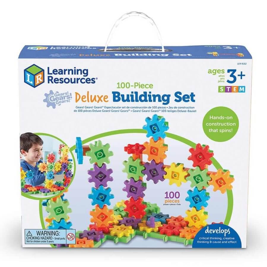 Ensemble de construction de luxe Engrenages! (100 pcs)-Learning Resources-Boutique LeoLudo