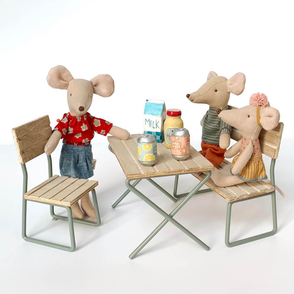 Ensemble de meubles de jardin Mini - Accessoires de maison de poupées - Boutique LeoLudo - Maileg